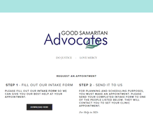 Tablet Screenshot of goodsamaritanadvocates.org